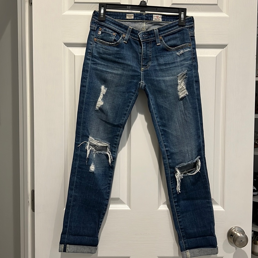 AG Stilt Cigarette Roll up Jeans